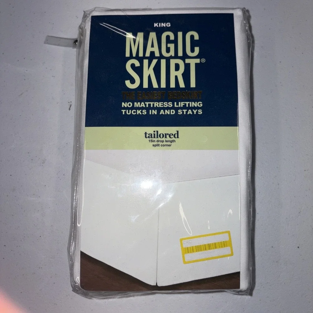 Magic Skirt King Bed Skirt White Tailored 15